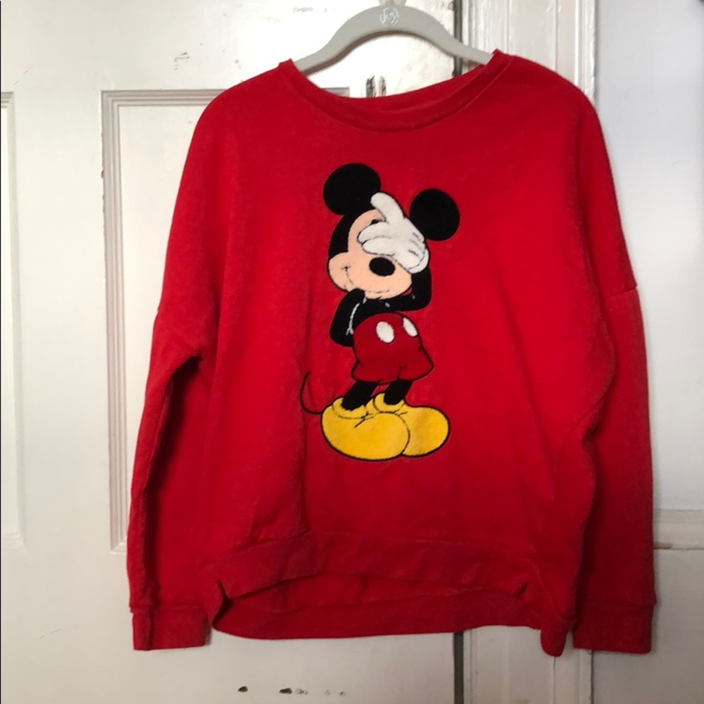 Red Mickey Mouse Sweatshirt